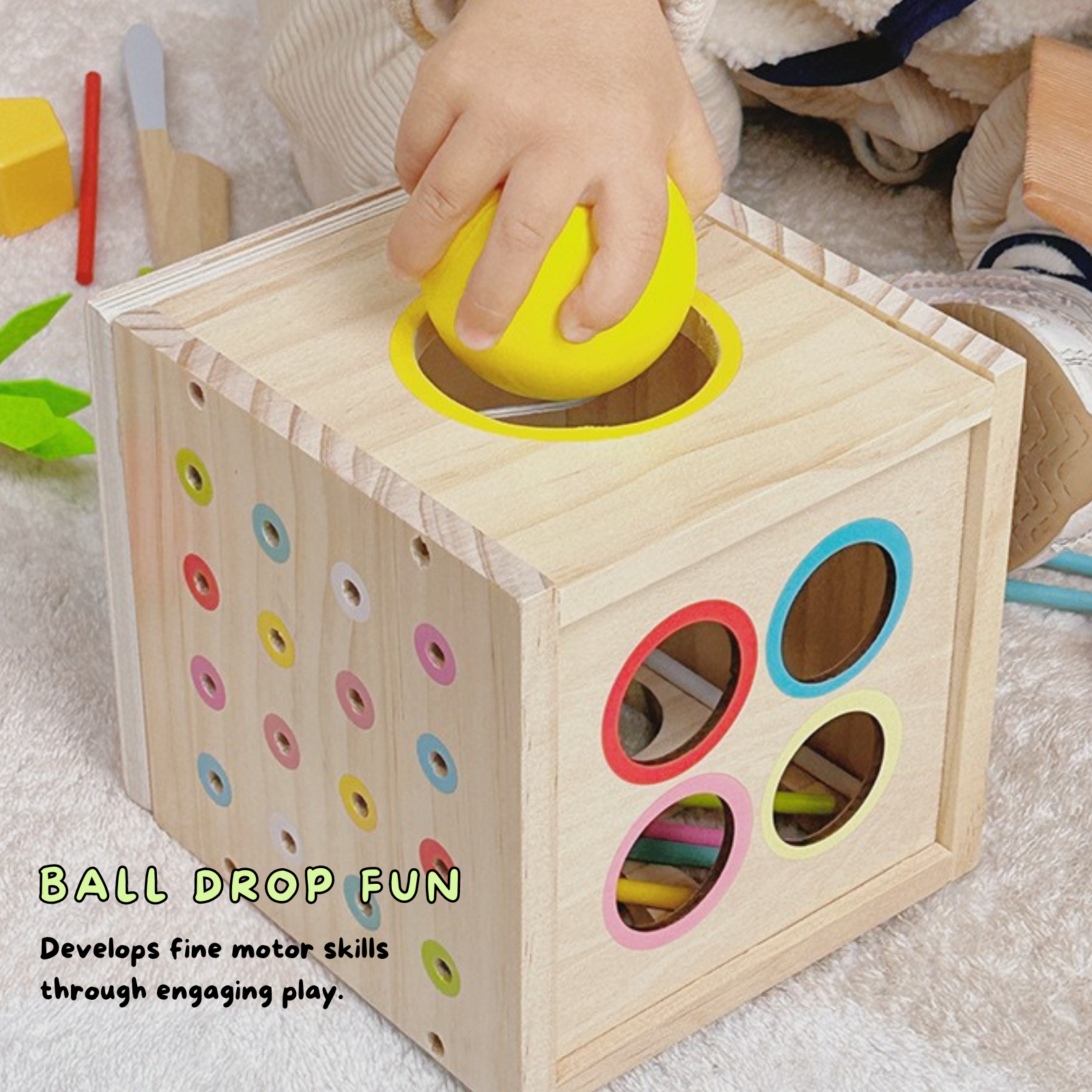 Montessori Multifunctional Activity Cube-7 in 1 - OFunBuds