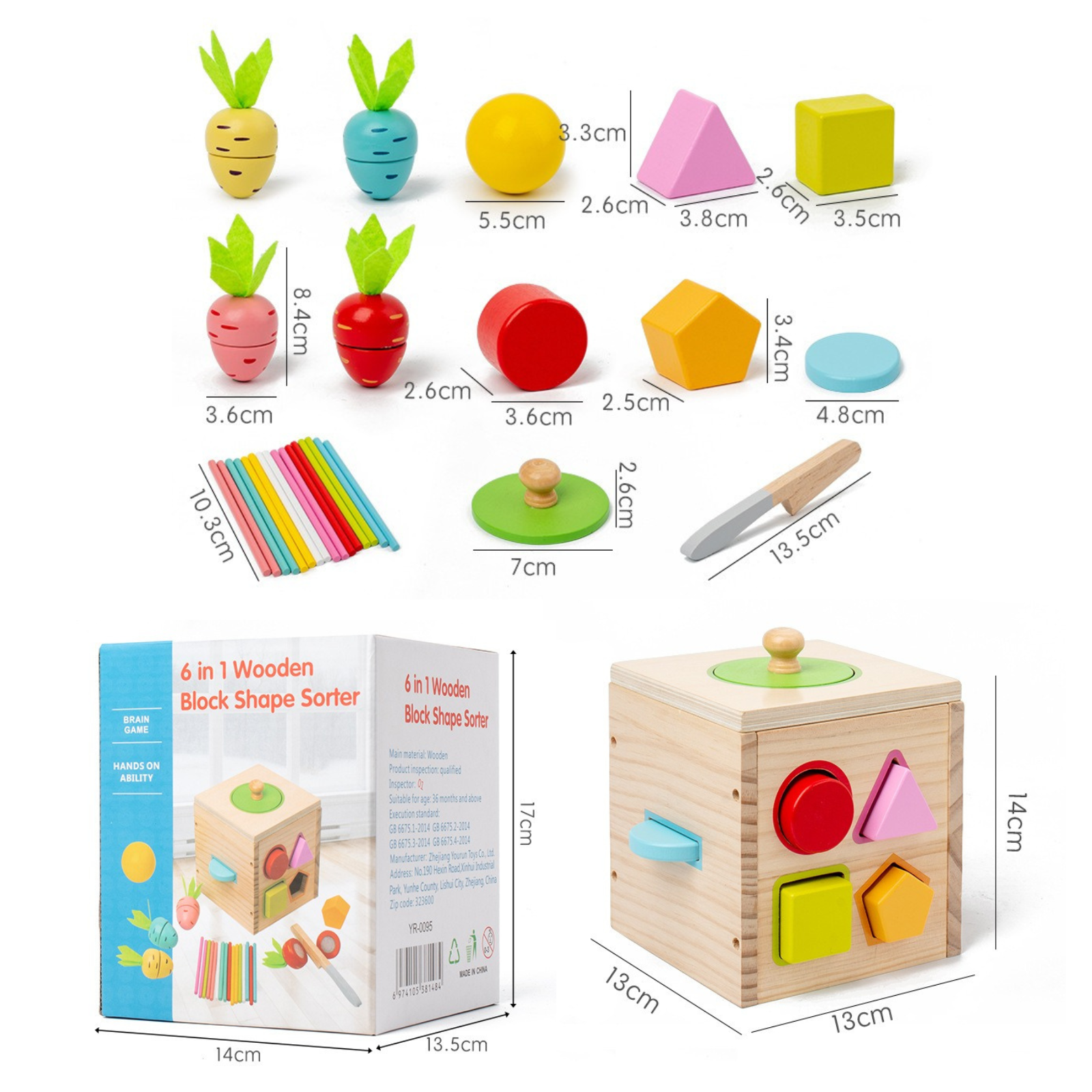 Montessori Multifunctional Activity Cube-7 in 1 - OFunBuds