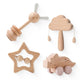 Montessori Natural Wooden Baby Toy Set - Educational Rattles and Rolling Toys - OFunBuds