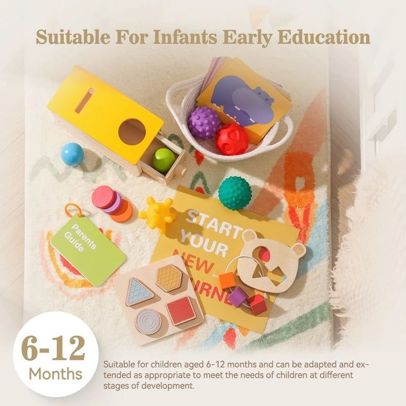 Montessori Sensory & Educational Toy Set for Infants Aged 6-12 Months - OFunBuds