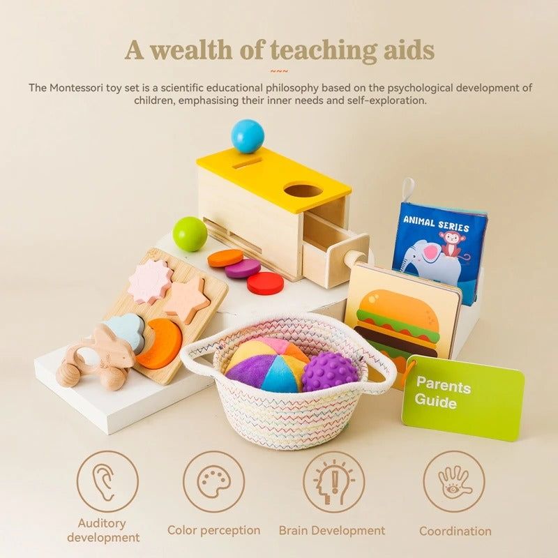 Montessori Sensory & Educational Toy Set for Infants Aged 6-12 Months - OFunBuds
