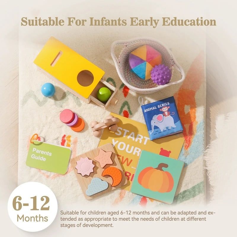 Montessori Sensory & Educational Toy Set for Infants Aged 6-12 Months - OFunBuds