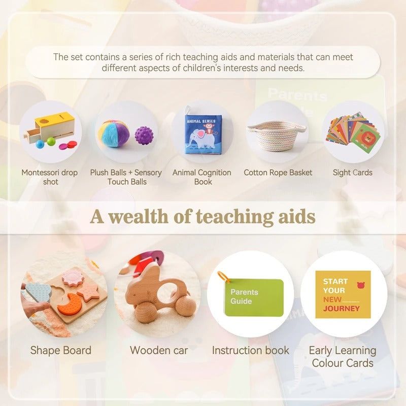 Montessori Sensory & Educational Toy Set for Infants Aged 6-12 Months - OFunBuds