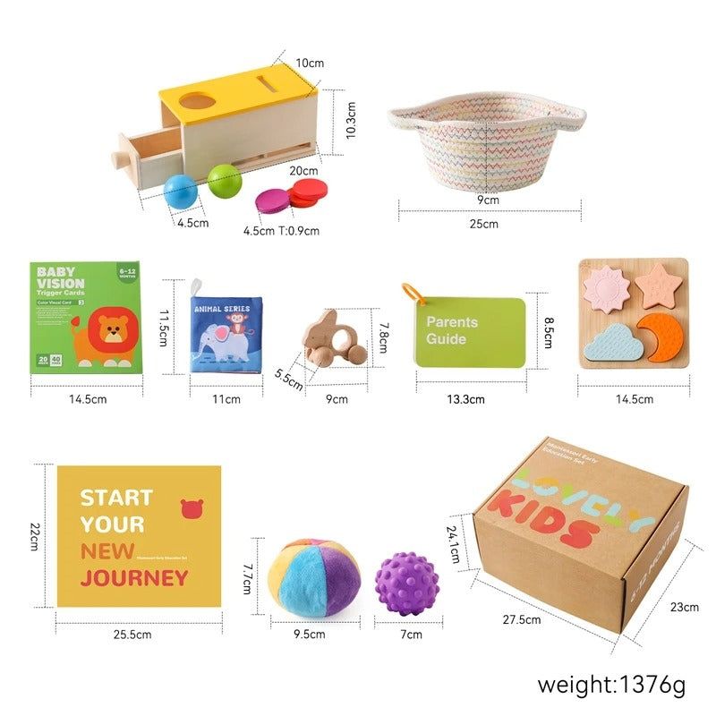 Montessori Sensory & Educational Toy Set for Infants Aged 6-12 Months - OFunBuds