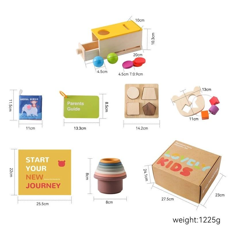 Montessori Sensory & Educational Toy Set for Infants Aged 6-12 Months - OFunBuds