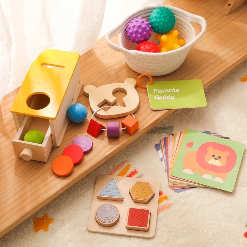 Montessori Sensory & Educational Toy Set for Infants Aged 6-12 Months - OFunBuds