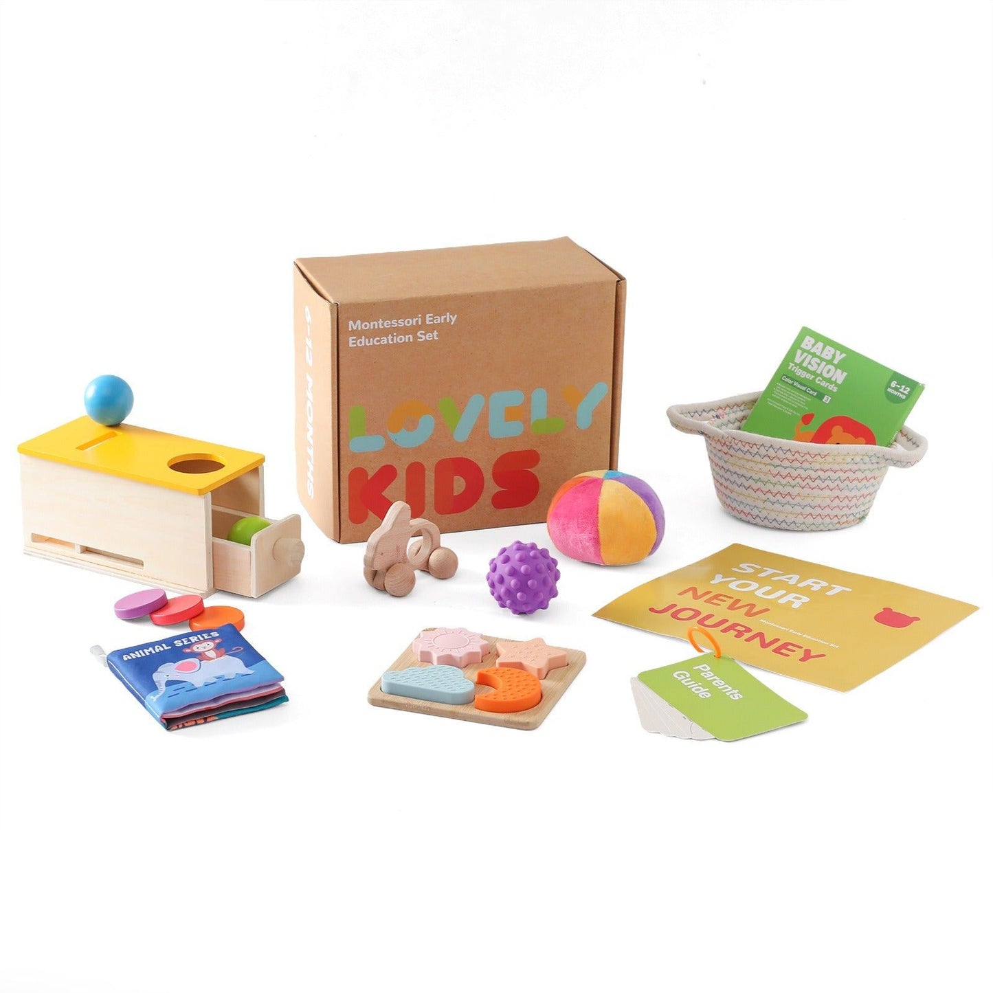 Montessori Sensory & Educational Toy Set for Infants Aged 6-12 Months - OFunBuds