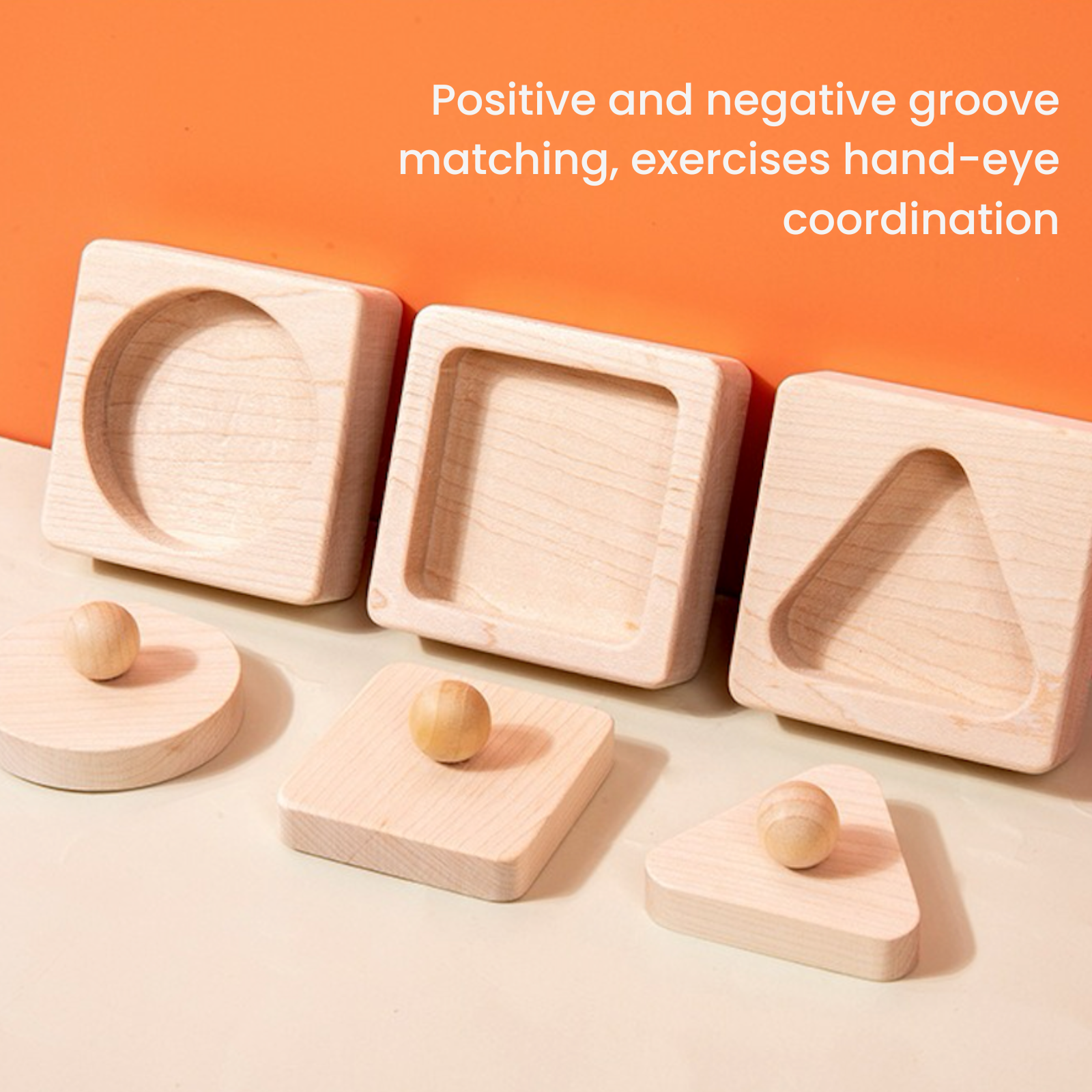 Montessori Shape Matching Blocks Set - OFunBuds