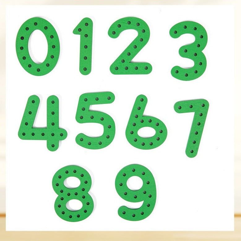 Montessori Alphabet & Number Threading Blocks - OFunBuds