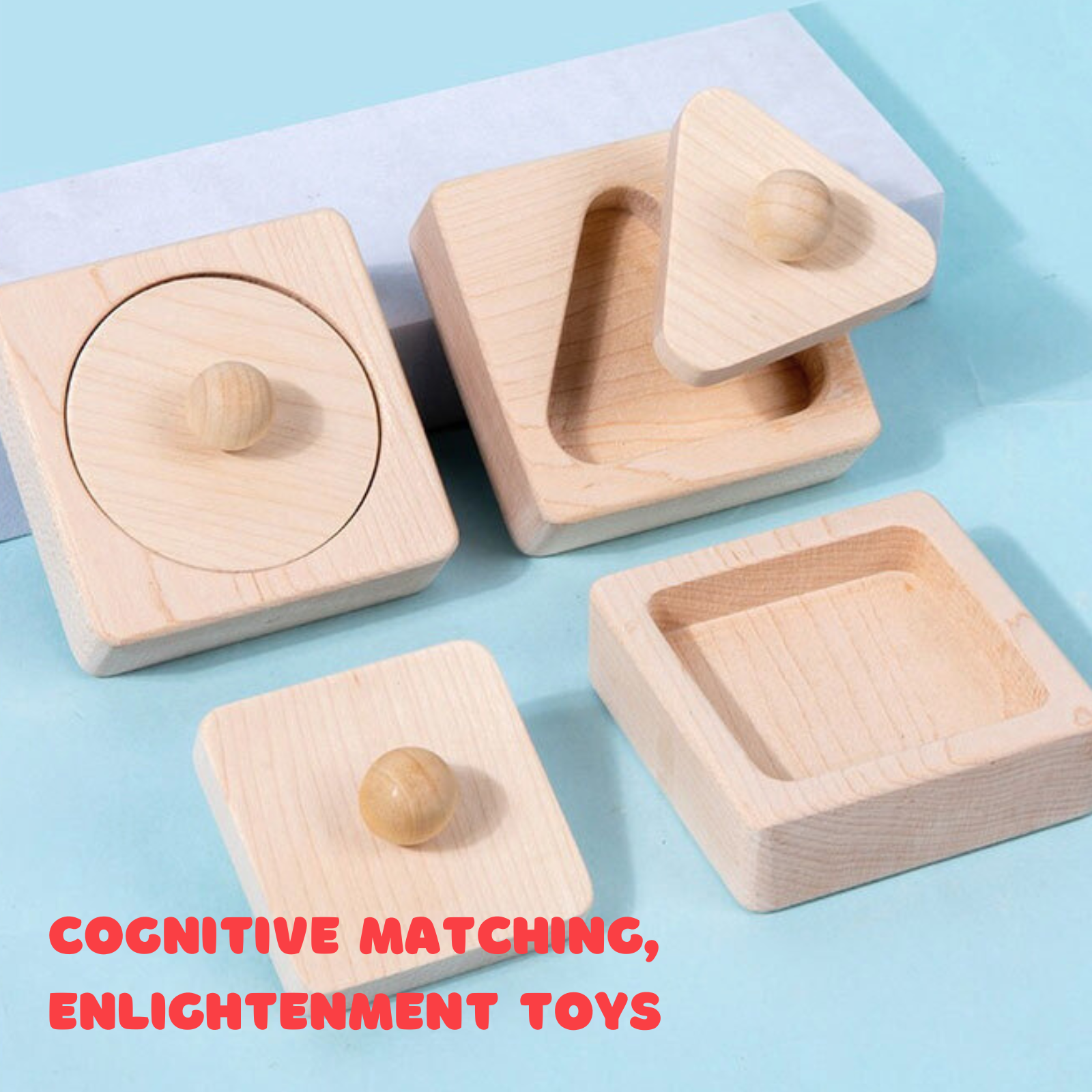 Matching Blocks Shape Blocks Set: Educational Wooden Toy for Toddlers – OFunBuds